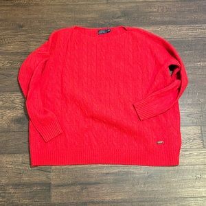 Polo Ralph Lauren oversized Italian yarn red sweater